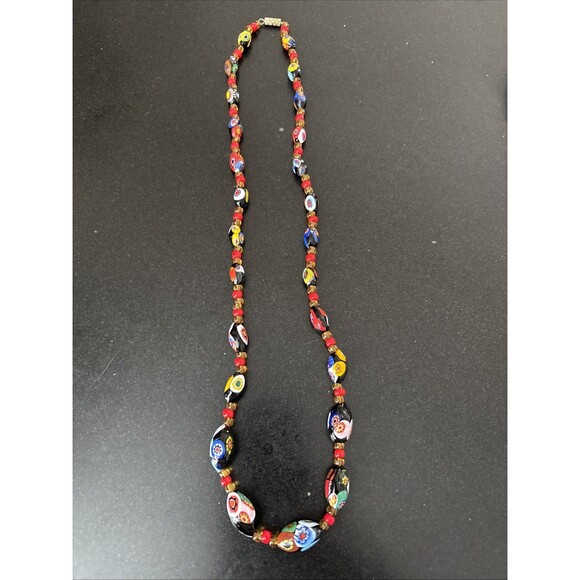 Murano | Jewelry | Euc Vintage Millefiori Murano Italy Art Glass ...